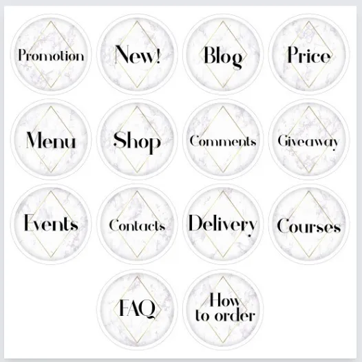 کاور هایلایت اینستاگرام مشکی